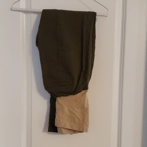 Olive Maternity Work Pants - S